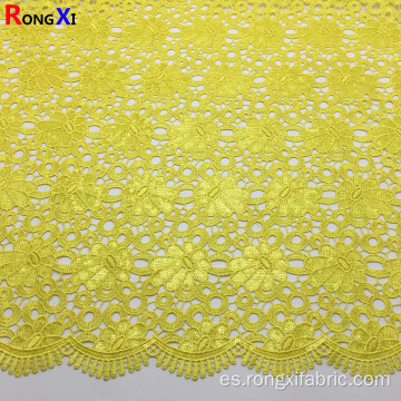 Tejido de lentejuelas amarillo de nuevo diseño de 3 mm